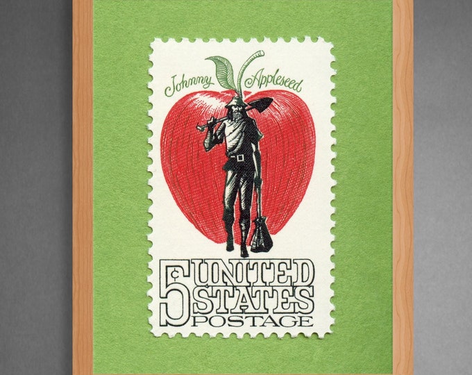 Johnny Appleseed Stamp Art Print: Museum-Quality Wall Decor