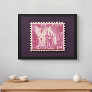 The Alamo Print, The Alamo Wall Decor, The Alamo Poster, Vintage Alamo Druck, San Antonio Decor, Alamo Decor, Stempel - Museumsqualität