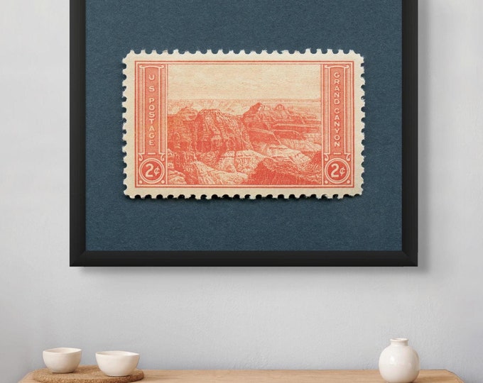 Grand Canyon Stamp Art Print: 1934 National Parks, Museum Quality