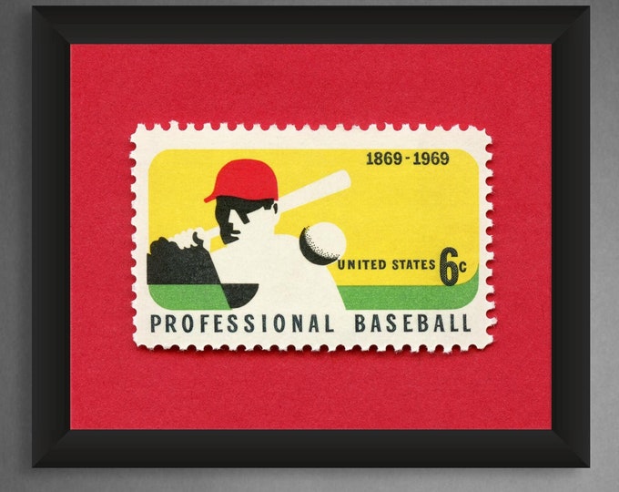 1969 Baseball Stamp Art Print: Centennial History, Museum Quality
