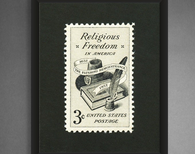 Religious Freedom Stamp Art Print: Flushing Remonstrance, 1957