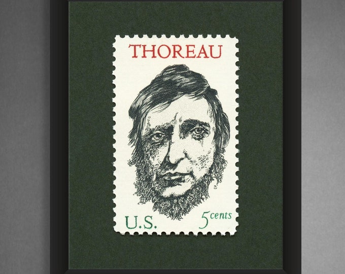 Thoreau Portrait Stamp Art Print: Museum-Quality Fine Art Paper