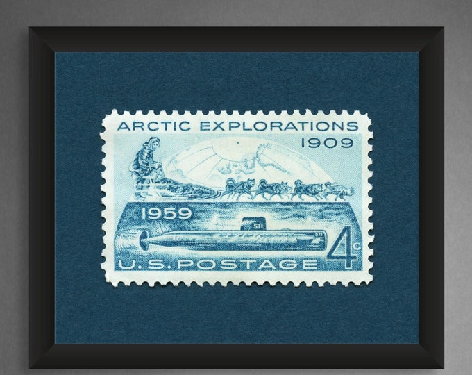 Arctic Explorations 1959 Stamp Art Print: Vintage Nautical Wall Decor