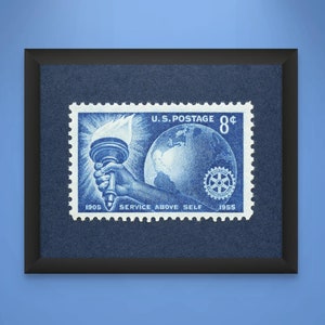 ServiceOber Selbst Kunstdruck,Rotory International Kunst,Rotory Club Kunst,Rotory International Poster, 1955 Stempel - Museumsqualität Druck