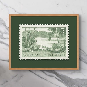 Finland Landscape 1961 Stamp - Museum-Quality Print