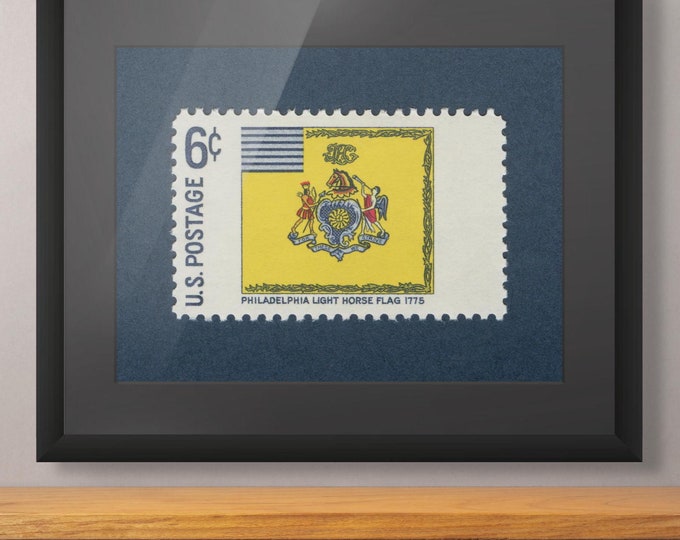 Philadelphia Light Horse Flag Stamp Art Print - Museum Quality
