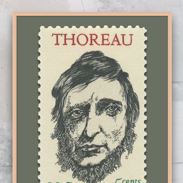 Thoreau 1967 5c Stamp - Stampa di qualità museale (14 x 11in)