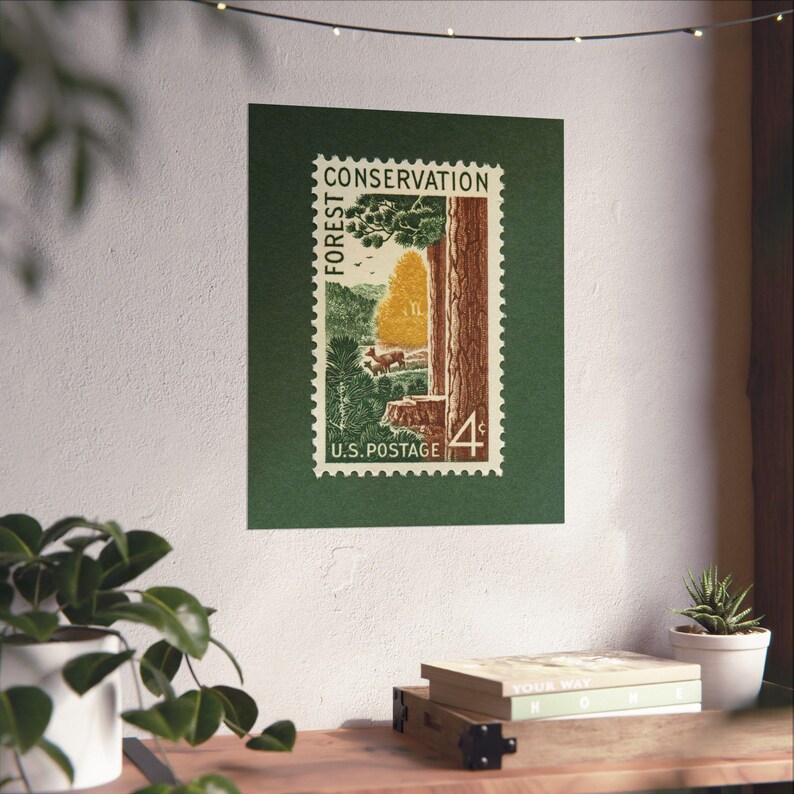 Forest Conservation Stamp Art Print: bosbouwposter 1958 16" x 20"