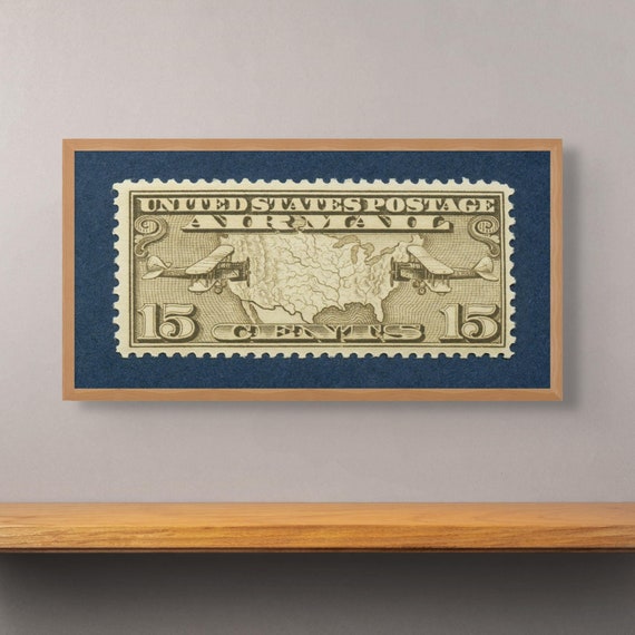 Vintage Air Mail Stamp Art Print: 1926 Aviation History