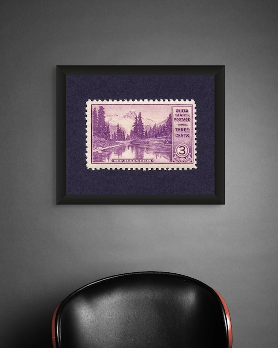 Mt. Rainier National Park 1934 Stamp Art Print - Museum Quality
