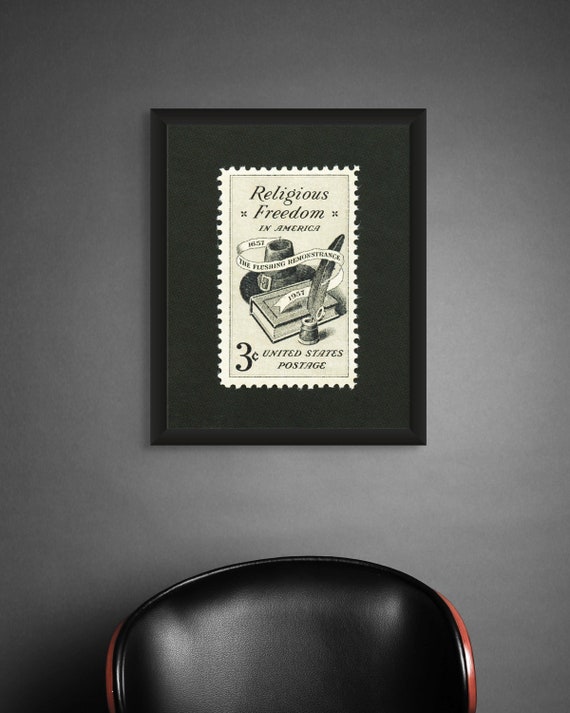 Religious Freedom Stamp Art Print: Flushing Remonstrance, 1957