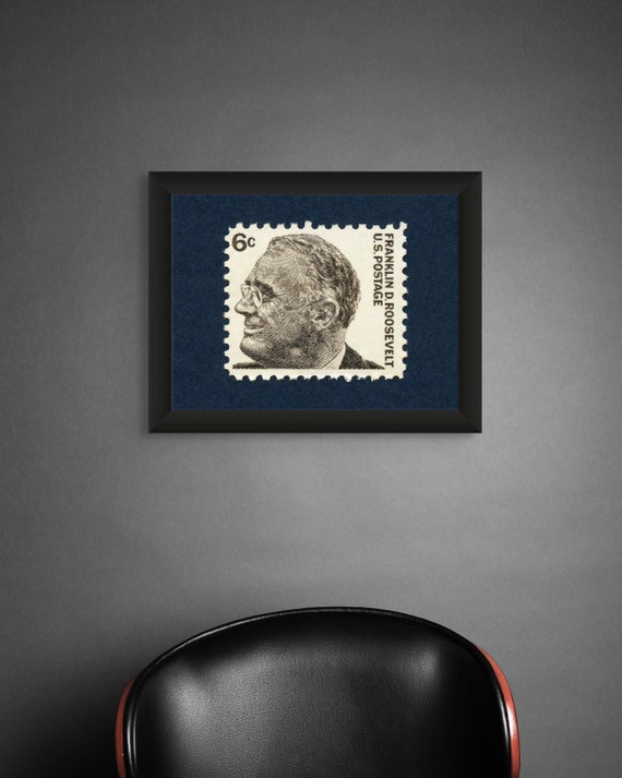 Franklin D. Roosevelt Stamp Art Print: Museum-Quality Portrait