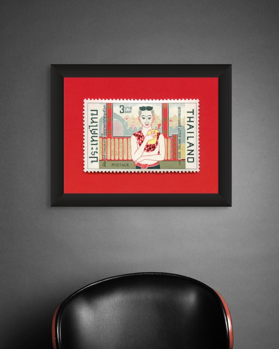 Thailand Stamp Art Print: International Letter Writing Week, Museum-Quality