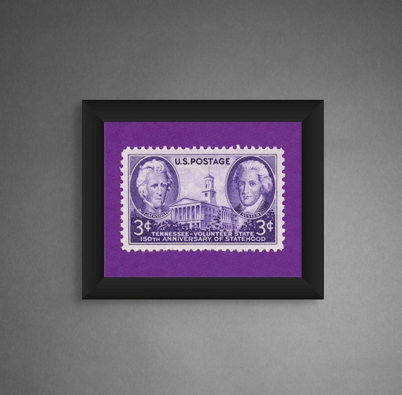 Tennessee Statehood Stamp Art Print: Andrew Jackson & John Sevier