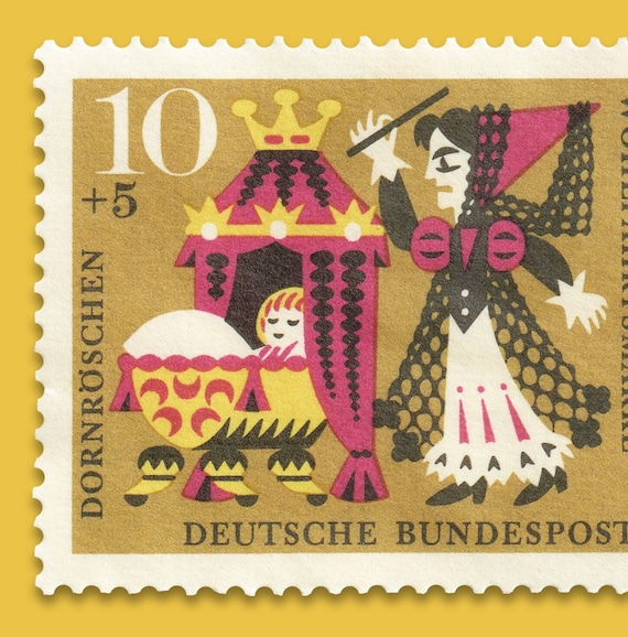 Sleeping Beauty 1964 Germany Stamp 4th in set of 4 - Museum-Quality Print