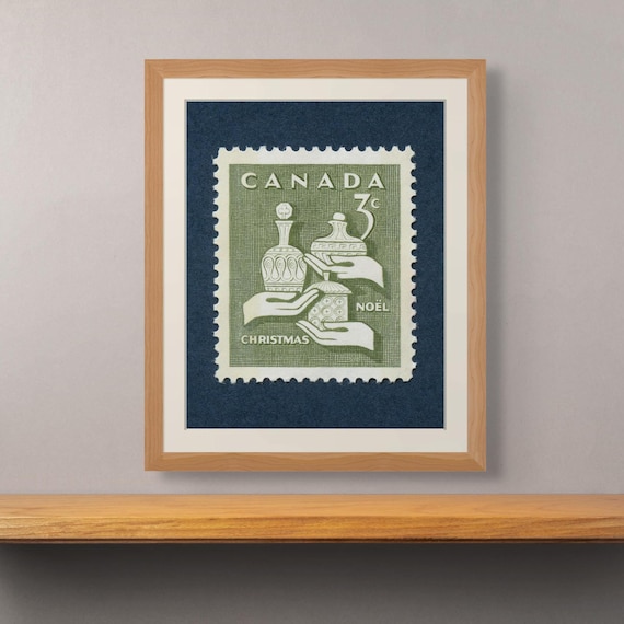 1965 Canada Christmas Stamp Print: Vintage Wise Men Art