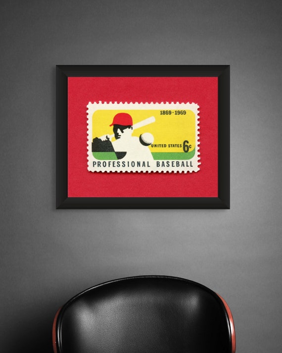 1969 Baseball Stamp Art Print: Centennial History, Museum Quality