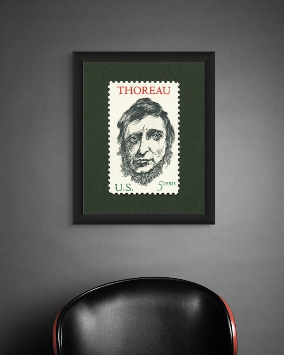 Thoreau Portrait Stamp Art Print: Museum-Quality Fine Art Paper