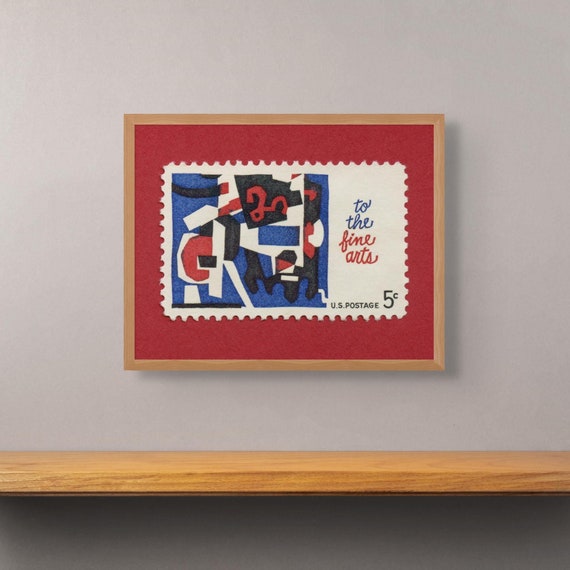 Fine Arts 1964 Stamp Print: Museum-Quality Art Education Poster
