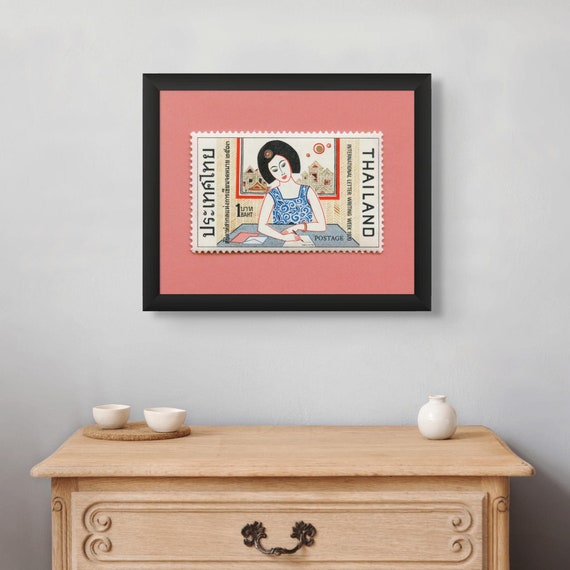 Thailand Postage Stamp Art Print: 1970 Letter Writing, Museum-Quality