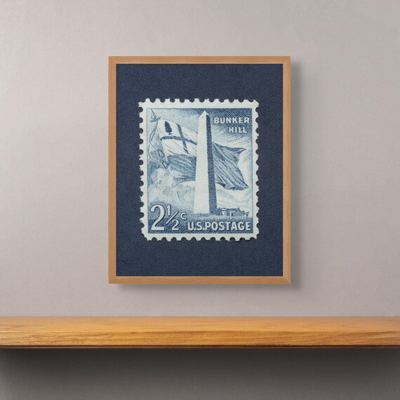 Bunker Hill Stamp Art Print: Revolutionary War, Museum-Quality