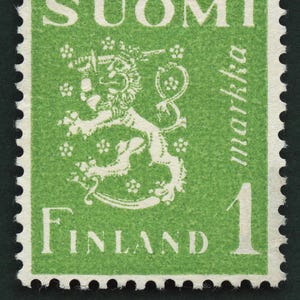 Impresión del escudo de armas de Finlandia (1942), impresión del escudo de armas finlandés, arte finlandés, decoración mural finlandesa, sello de Finlandia 1941 - Impresión con calidad de museo
