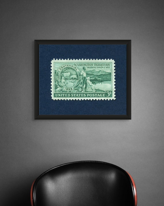 Washington Territory Centennial Stamp Art Print: 1953 Vintage Design