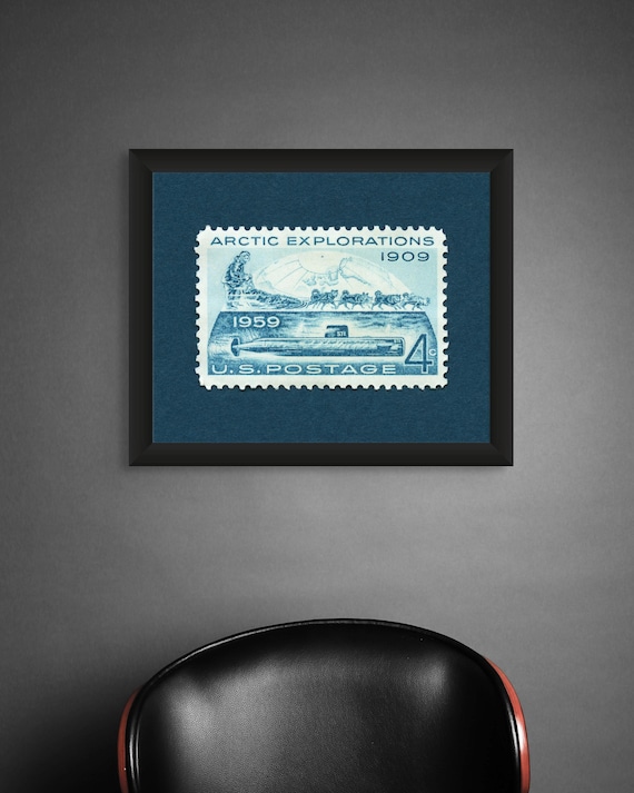 Arctic Explorations 1959 Stamp Art Print: Vintage Nautical Wall Decor