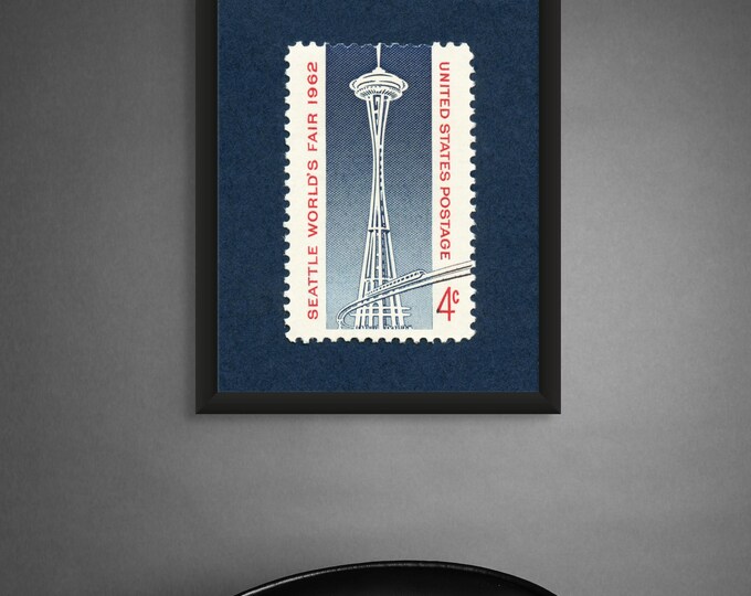 Seattle Space Needle Art Print: 1962 World's Fair Stamp