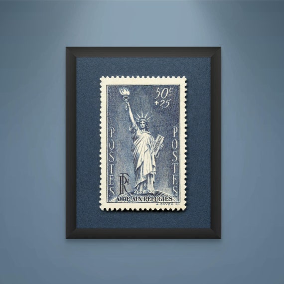 Statue of Liberty Stamp Art Print: France 1937, Museum-Quality