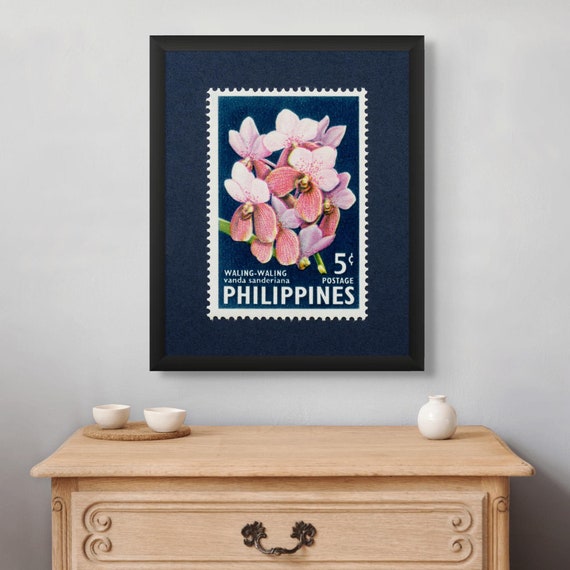 Waling Waling Orchid Print: Vintage Philippines Stamp Art