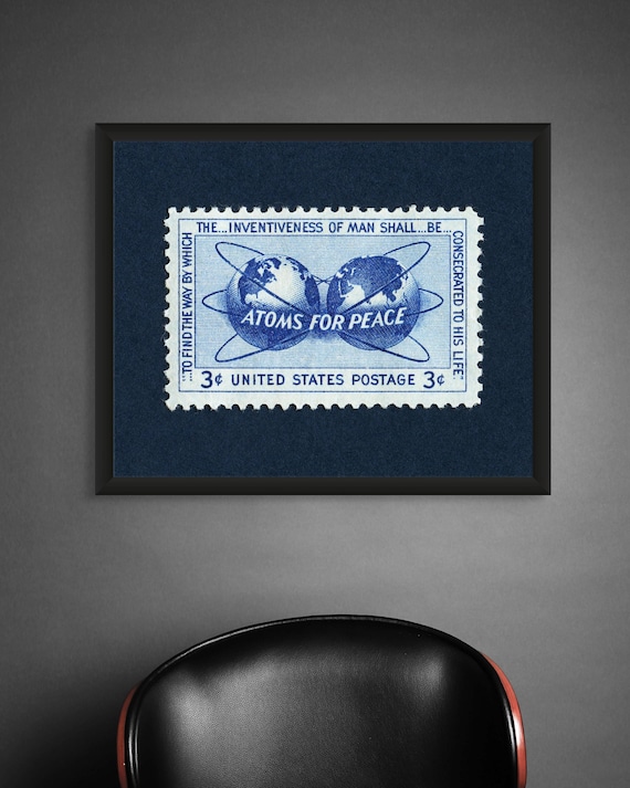 Atoms For Peace Stamp Art Print: Cold War History, Museum-Quality