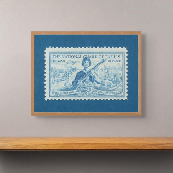 National Guard 1953 Stamp Art Print: Museum-Quality Military Decor