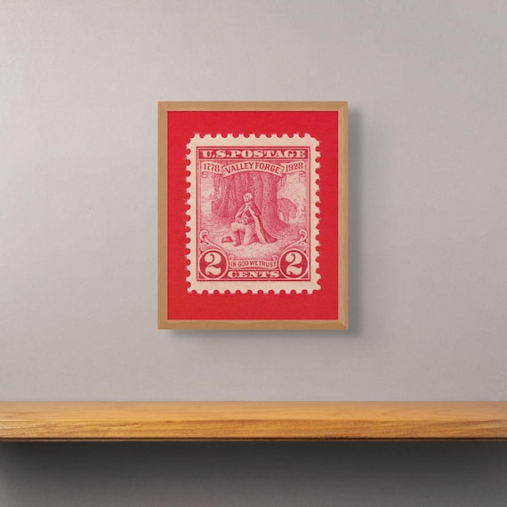 Valley Forge Stamp Art Print: George Washington Prayer, Museum Quality