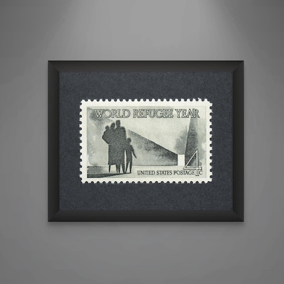 World Refugee Year Stamp Art Print: 1960s Vintage Poster