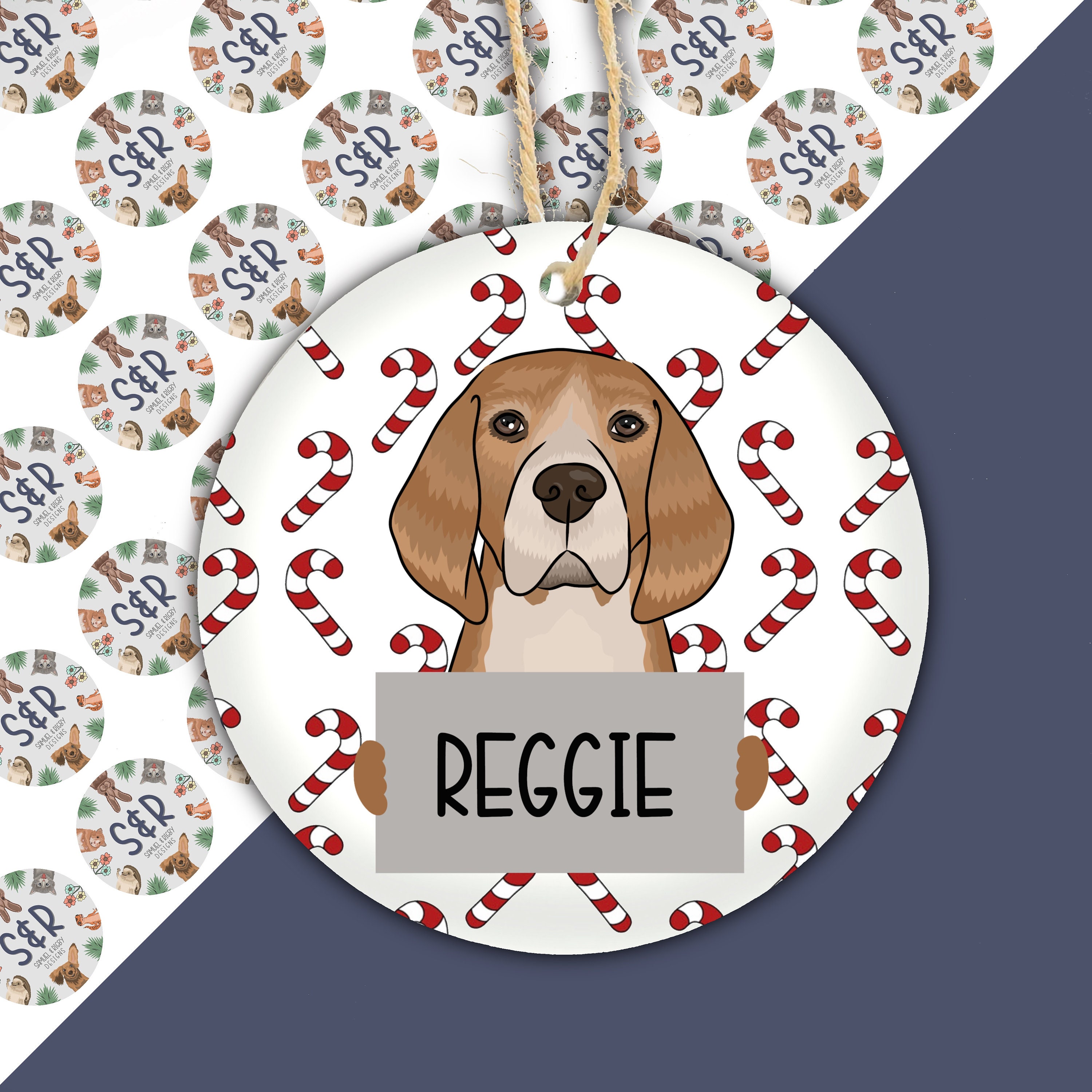 Beagle Christmas Decoration Pet Beagle Tree Decoration Pet  Etsy