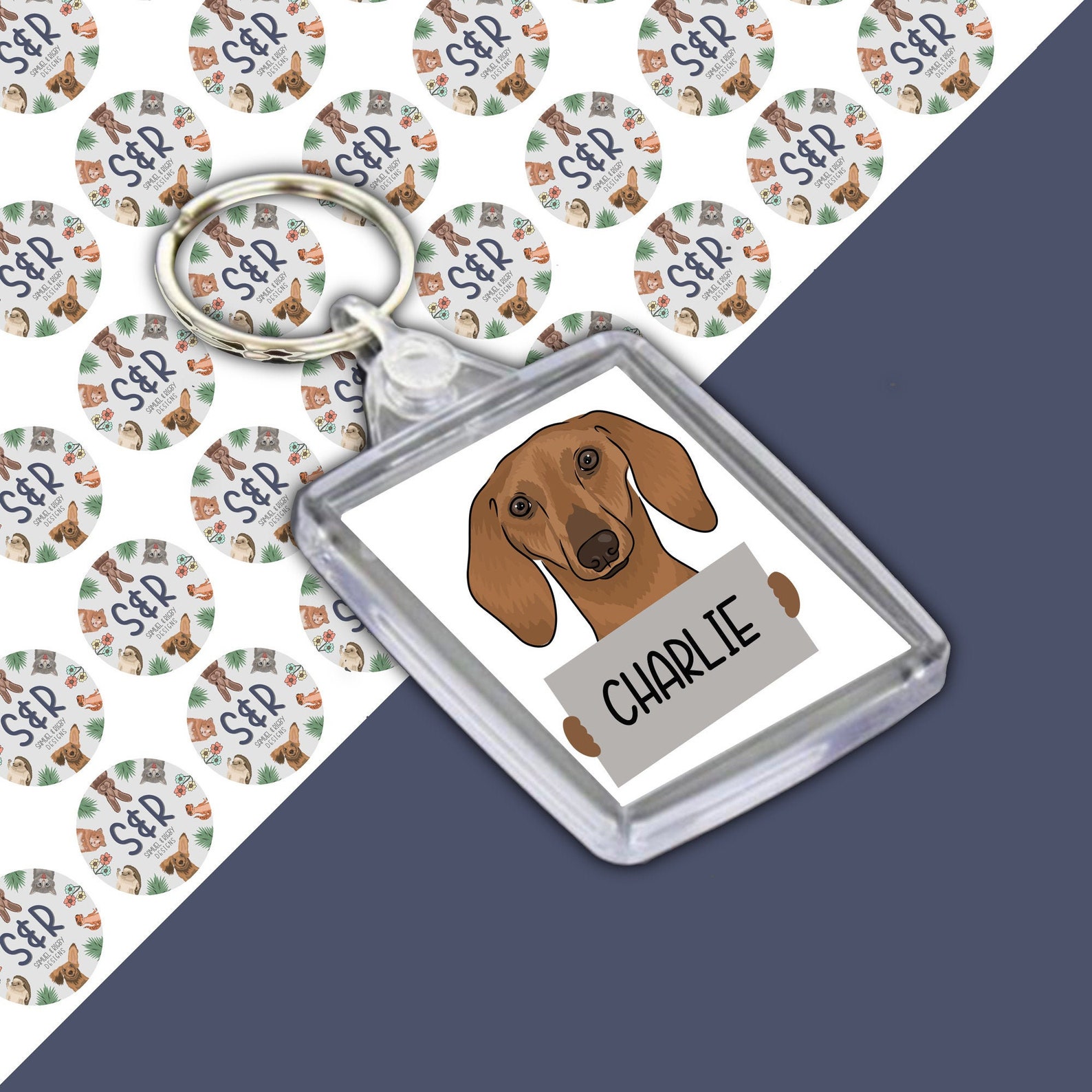 Sausage Dog Keychain Personalised Dachshund Keyring Dog Etsy.de