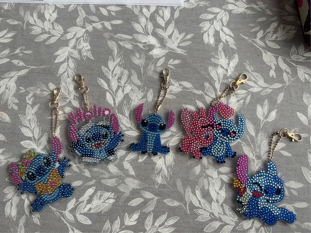 Various Stitch Diamond Art Keyrings - Etsy