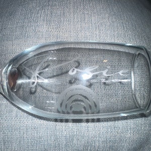 Etched champagne flute. Name and rainbow or create your own