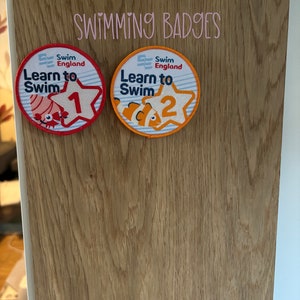 Swimming badges board/ Oak Veneer. A4