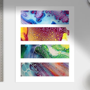 PDF DOWNLOAD - Bloom Technique Bookmarks 2 - Hand painted bookmarks - Fluid Art Bookmarks