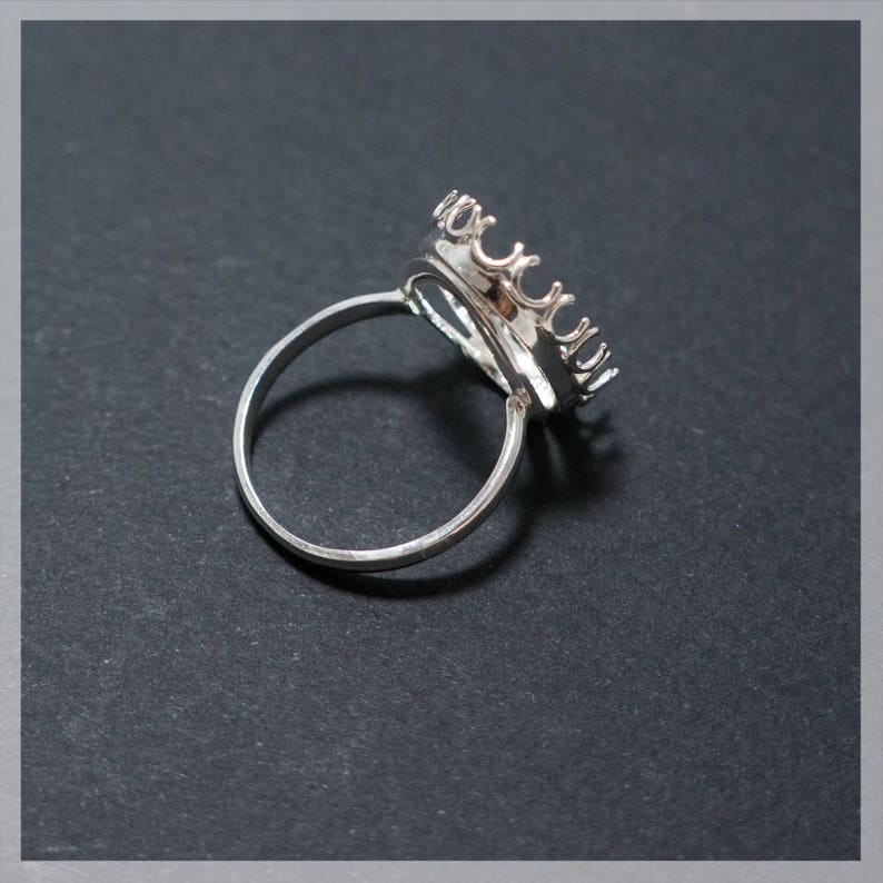 Sterling Silver Ring Base 10х14 Mm Sterling Silver 925 Oval Etsy