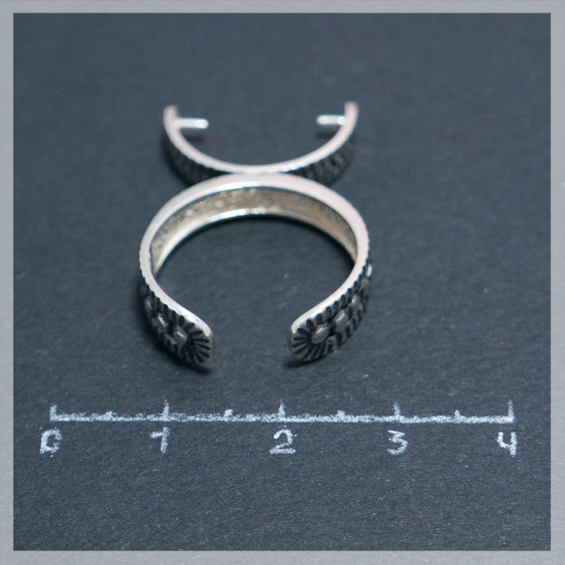 Silver Ring Base Round Blank Ring for pearl or beads