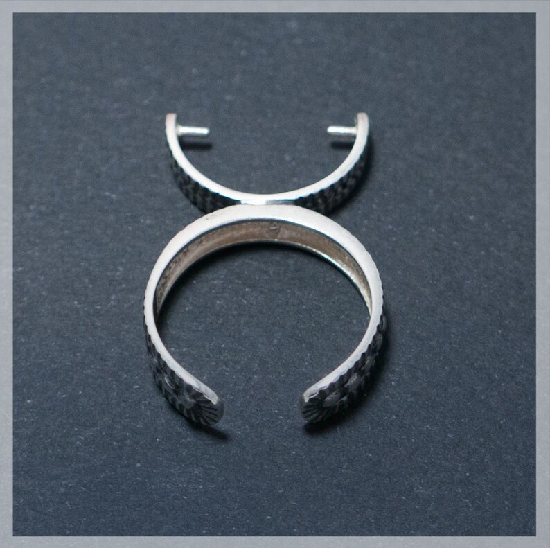 Silver Ring Base Round Blank Ring for pearl or beads