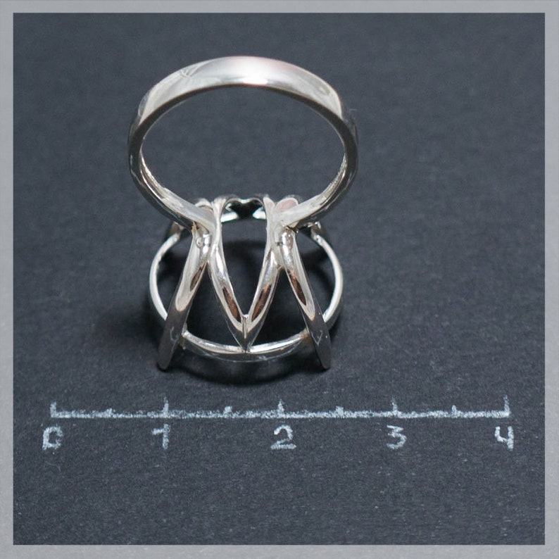 Sterling Silver Ring Base 18 Mm Sterling Silver 925 Round Etsy