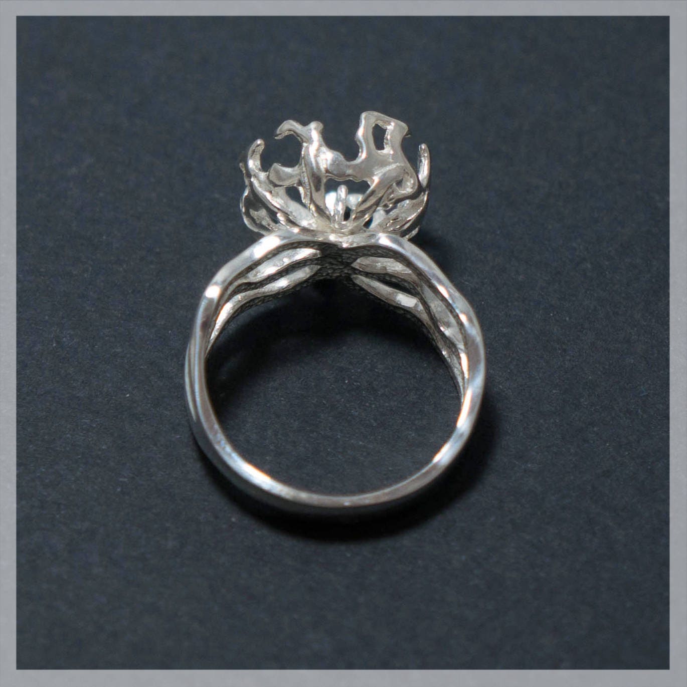 Sterling Silver Ring Base 925 Silver Ring Base Round Blank Etsy