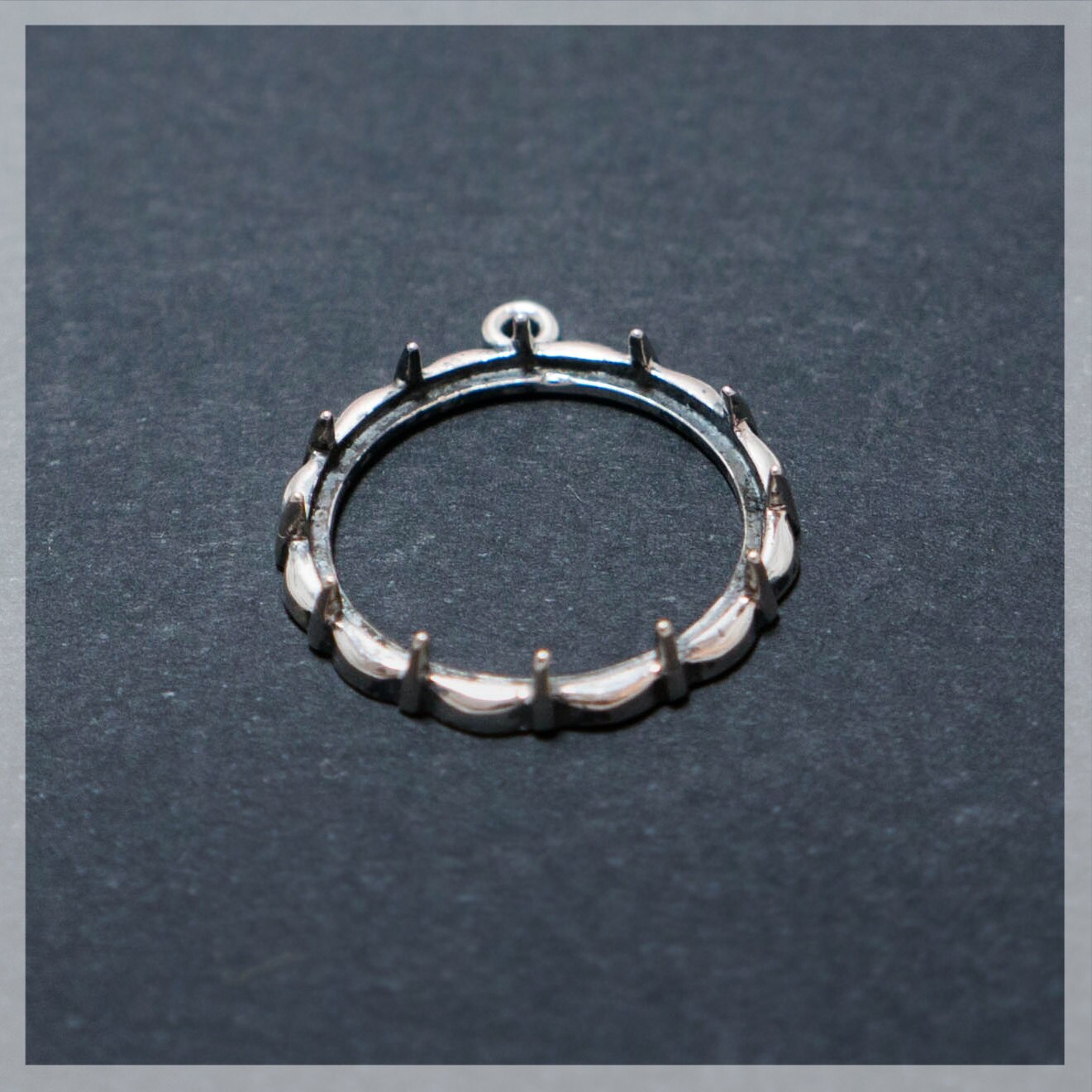 Round Bezel Pendant Setting 925 Sterling Silver Cabochon Base Etsy