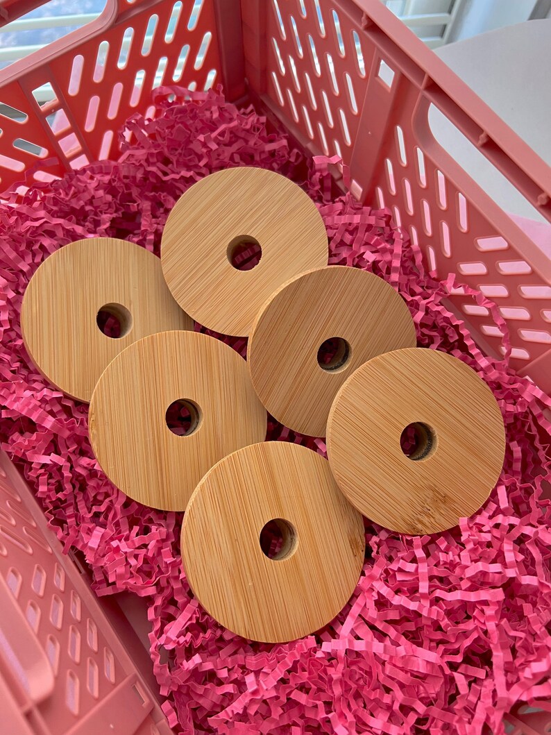 Bamboo Lid / Libbey Glass Bamboo Lid / Beer Can Glass Bamboo Etsy