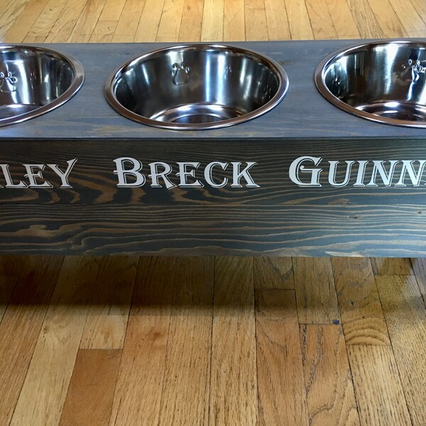 3 Bowl Customized Dog Bowl Stand