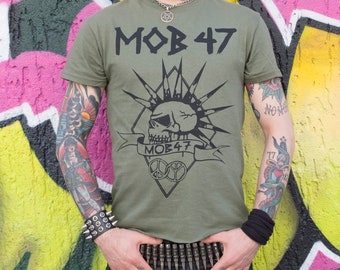 Mob 47 patch crust punk rock hardcore textile patch diy sew on battle jacket Mob 47 patch crust punk rock hardcore textile patch diy sew on battle jacket